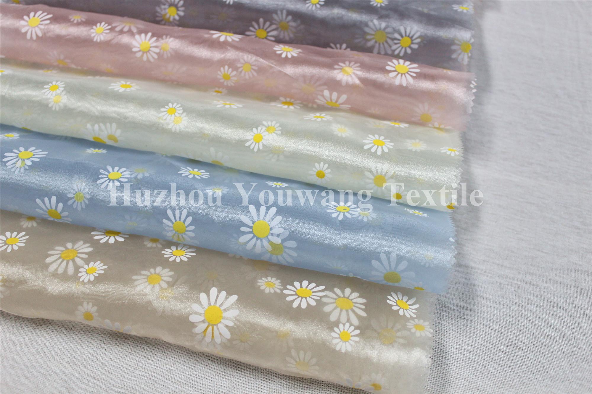 printed crystal organza fabric